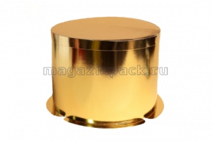 Pack TubeGL Тубус с усиленным дном для тортов и цветов (золотой) 300/300/284